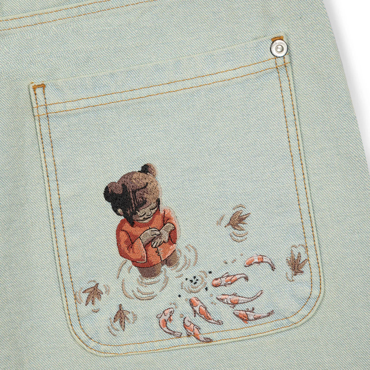 "koi fish" reverse denim